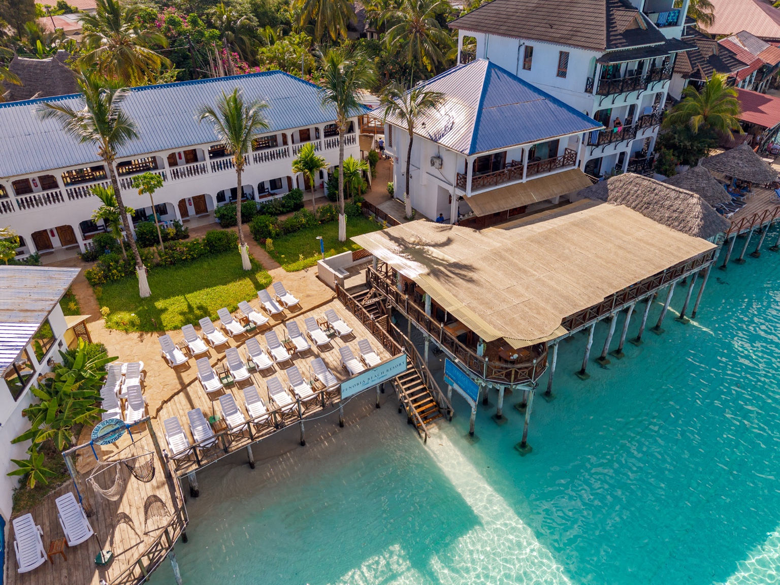 The waterfront deck