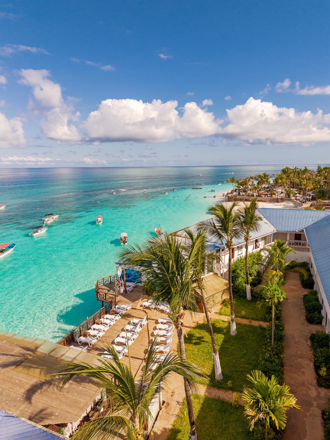 The resort along Nungwi Beach