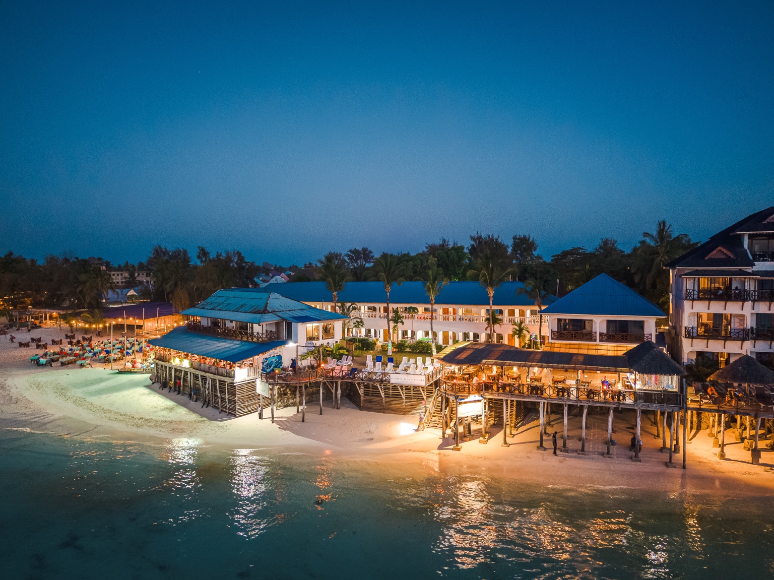 The resort after dark