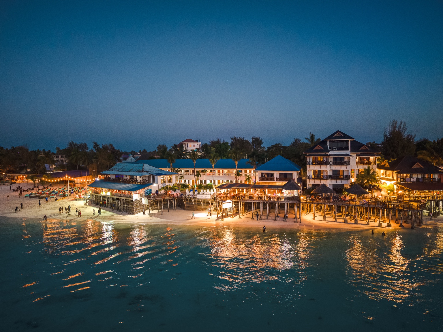 Nungwi waterfront at night