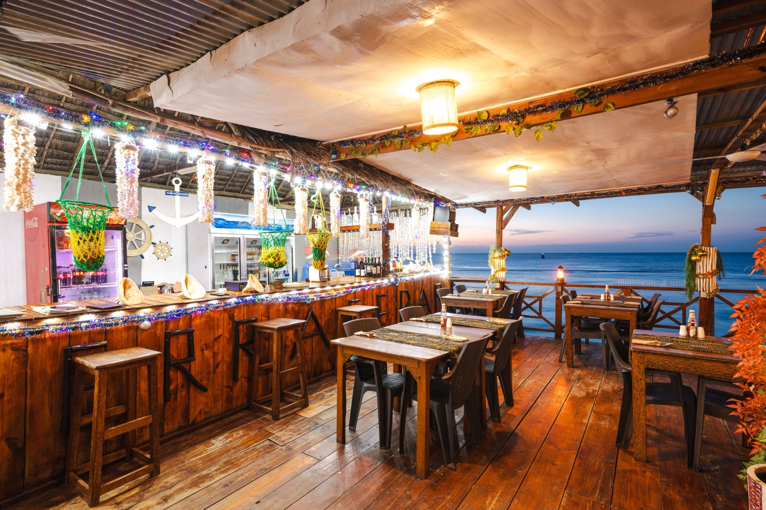 The restaurant and bar